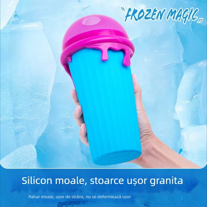 Pahar din silicon pentru smoothie, răcire rapidă