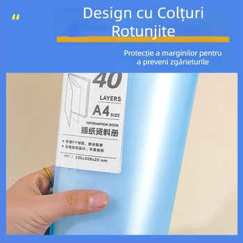 Mapă A4 pentru fișe și documente, transparentă color, pentru elevi, de la gimnaziu la liceu