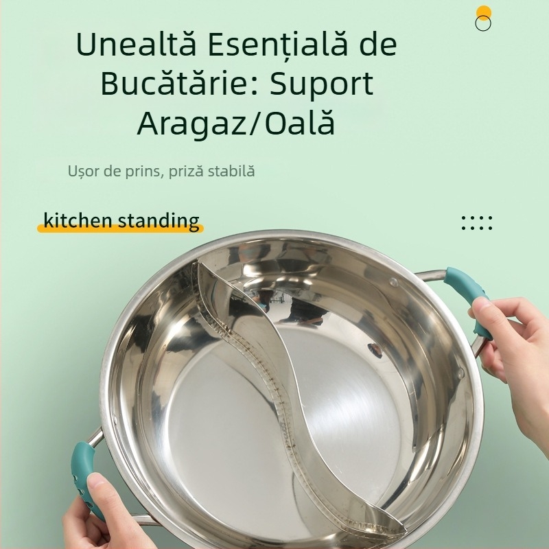 Mănuși din silicon pentru mânerul oalelor, rezistente la temperaturi înalte, colorate, design minimalist, priză izolată pentru vase, oale și aburi