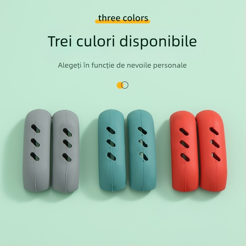 Mănuși din silicon pentru mânerul oalelor, rezistente la temperaturi înalte, colorate, design minimalist, priză izolată pentru vase, oale și aburi