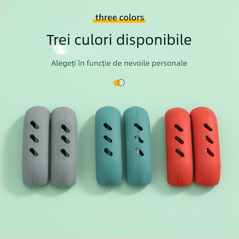 Mănuși din silicon pentru mânerul oalelor, rezistente la temperaturi înalte, colorate, design minimalist, priză izolată pentru vase, oale și aburi