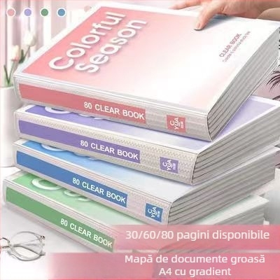 Cutie de depozitare documente în nuanțe gradient americane, pentru fișe și lucrări ale elevilor — 30, 60 sau 80 de pagini