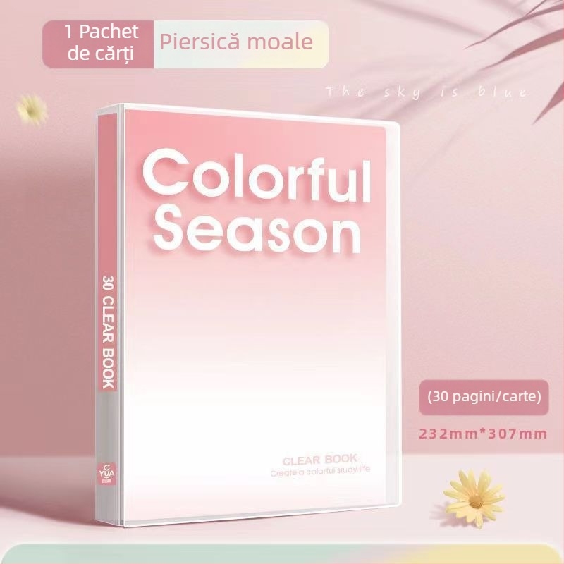 Cutie de depozitare documente în nuanțe gradient americane, pentru fișe și lucrări ale elevilor — 30, 60 sau 80 de pagini