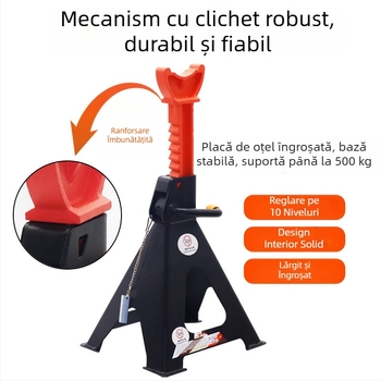 Xianghong Suport de siguranță pentru întreținere auto cu fixare a anvelopelor și cric hidraulic de 3 tone pentru schimbul de anvelope