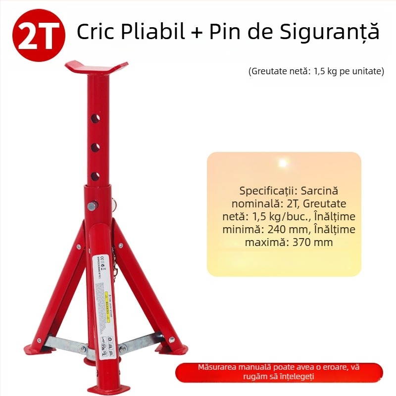Xianghong Suport de siguranță pentru întreținere auto cu fixare a anvelopelor și cric hidraulic de 3 tone pentru schimbul de anvelope