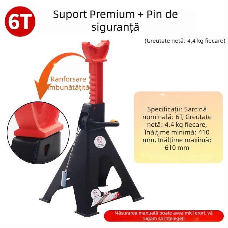 Xianghong Suport de siguranță pentru întreținere auto cu fixare a anvelopelor și cric hidraulic de 3 tone pentru schimbul de anvelope