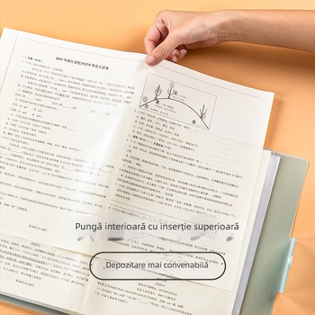 Mapă A3 pentru stocarea fișelor de test și a documentelor de învățare, organizator cu mai multe file pentru elevi
