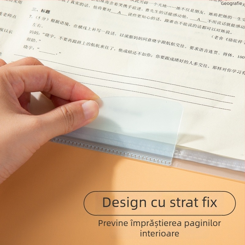 Mapă A3 pentru stocarea fișelor de test și a documentelor de învățare, organizator cu mai multe file pentru elevi
