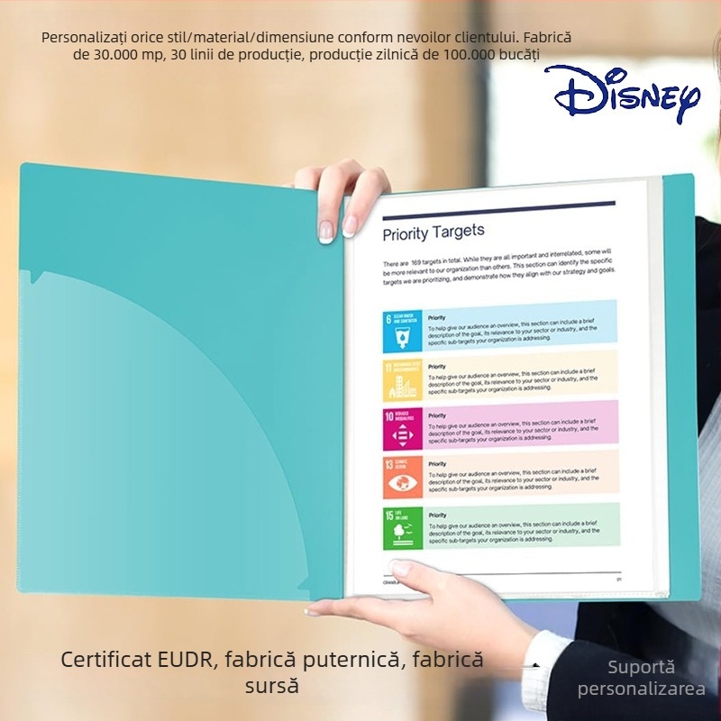 Dosar plastic A4 cu logo personalizat pentru examene și organizare la birou