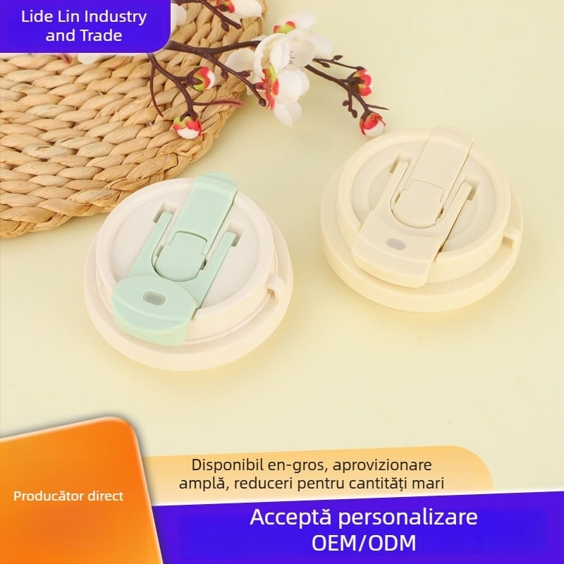 Capac pentru ceașca de cafea Lily of the Valley, design dublu, pentru ceașca de mașină, portabil, sigilat, etanș, izolat