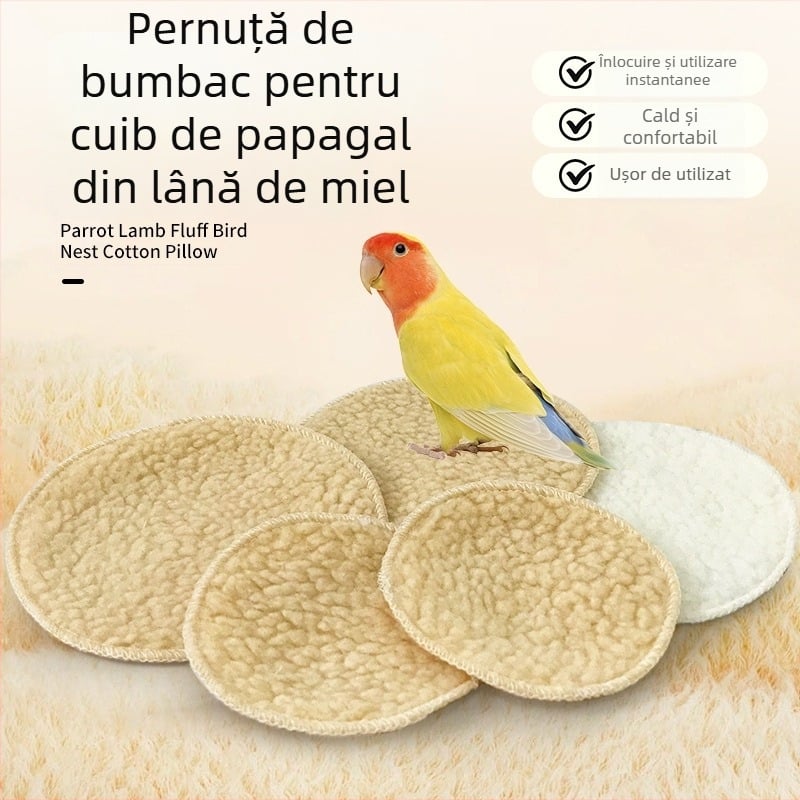 Saltea cuib din bumbac pentru cușca păsărilor mici, căldură de iarnă