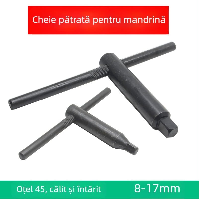 Cheie de mandrin neagră pentru mandrină cu trei și patru gheare, cap hexagonal, deschidere 160/200/250/320/400/500