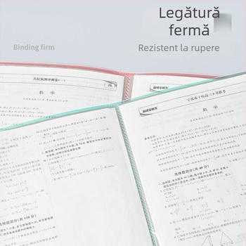 Mapă A4 colorată în nuanțe de bomboane, cu spațiu pentru 40 de pagini, pentru documente, lucrări, partituri și dosare prenatale.