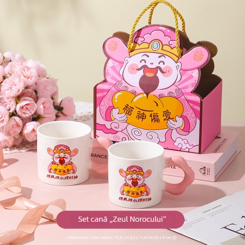 Cani ceramice creative pentru cupluri, cești de cafea pentru casă și birou, set cadou