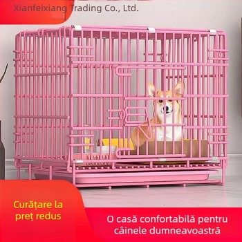 Cușcă pentru animale de companie mici: câini, pisici, iepuri și găini, utilizare în interior, toaletă încorporată, construcție îngroșată și robustă