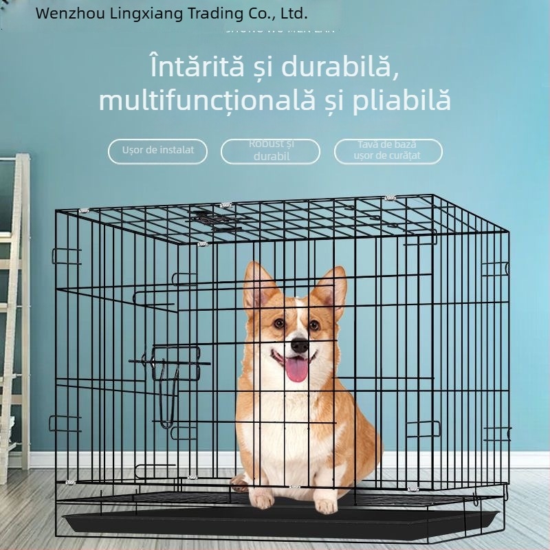 Cușcă pentru animale de companie mici: câini, pisici, iepuri și găini, utilizare în interior, toaletă încorporată, construcție îngroșată și robustă