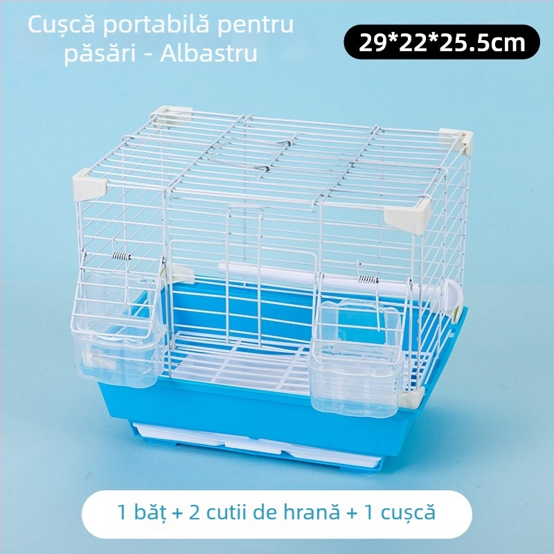 Cușcă portabilă pentru păsări mici – utilizare casnică