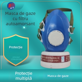 Kunyu mască de gaz din cauciuc cu filtru unic, protecție pentru gaze organice și vapori, economică