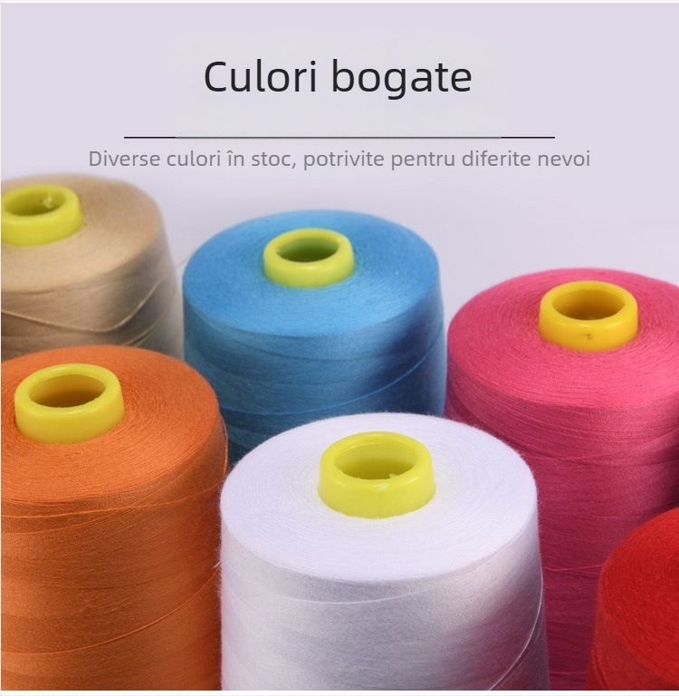 Ață de cusut din poliester, 1 kg, tambur mare 402, fir Pagoda pentru îmbrăcăminte, puternic și continuu