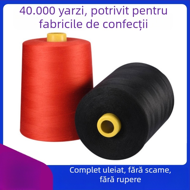 Ață de cusut din poliester, 1 kg, tambur mare 402, fir Pagoda pentru îmbrăcăminte, puternic și continuu