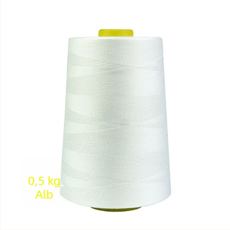 Ață de cusut din poliester, 1 kg, tambur mare 402, fir Pagoda pentru îmbrăcăminte, puternic și continuu