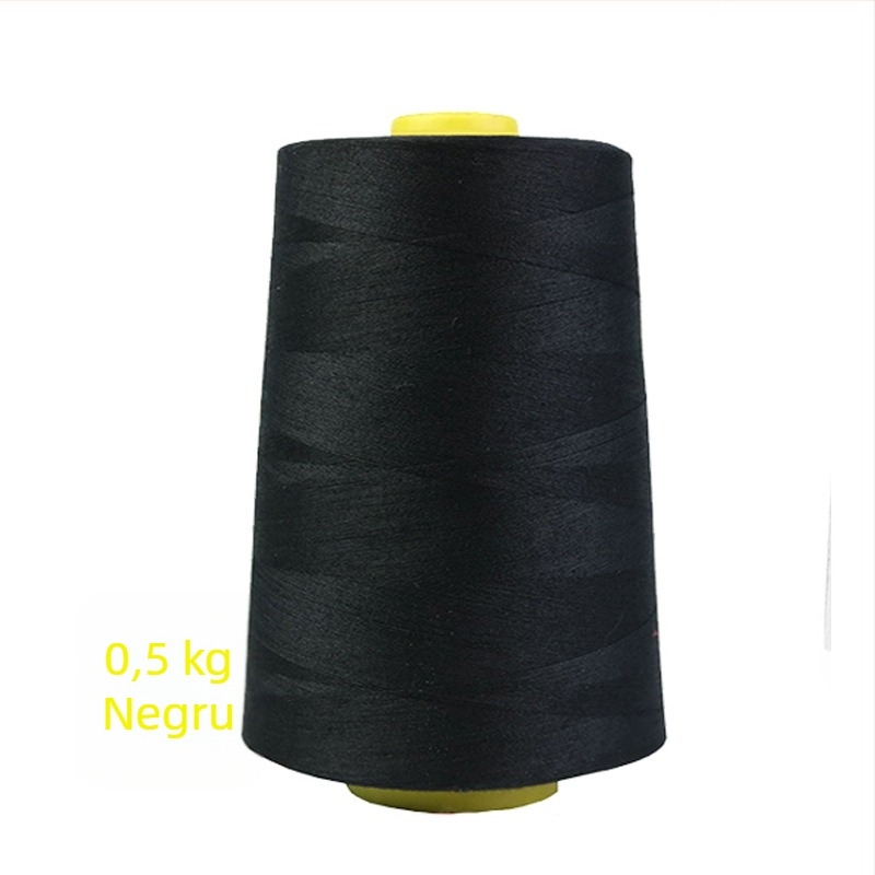 Ață de cusut din poliester, 1 kg, tambur mare 402, fir Pagoda pentru îmbrăcăminte, puternic și continuu