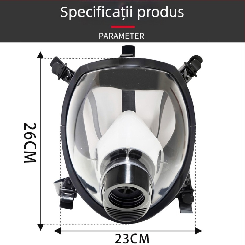 Mască de gaz pentru protecție chimică, praf, vopsire prin pulverizare, formaldehidă și pesticide