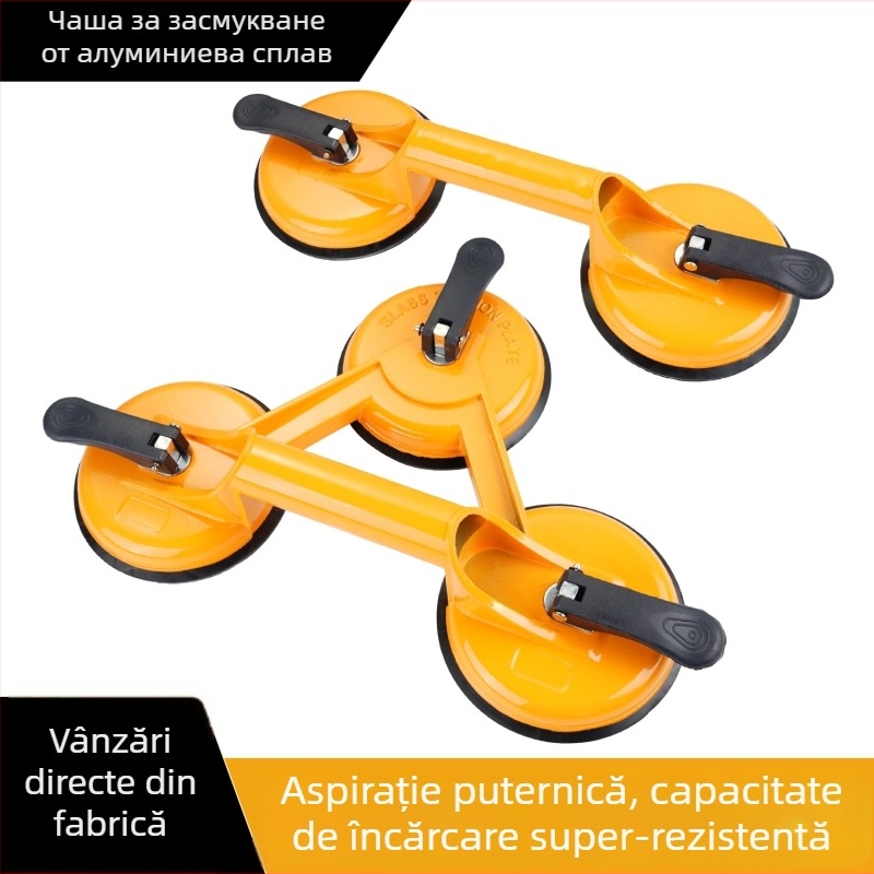 Ventuză din aliaj de aluminiu pentru sarcini grele, manipulare și ridicare plăci ceramice și sticlă, montaj plăcilor de podea