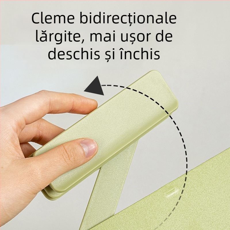 Deli Ns502 clemă rotativă pentru placă, dosar A4 lat, organizator de birou pentru depozitare documente (orizontală și verticală)