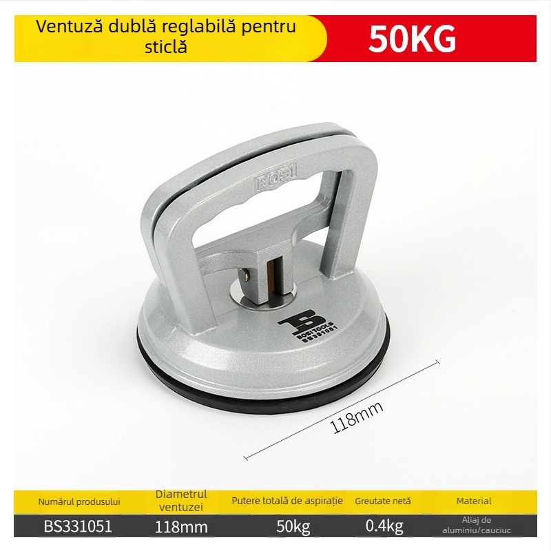 Persia Cupă de vid din cauciuc întărit, din aliaj de aluminiu, pentru sticlă și plăci, cu 1, 2 sau 3 gheare