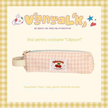 VANWALK Lucky House penar pentru elevi și cutie de papetărie, cu fermoar simplu