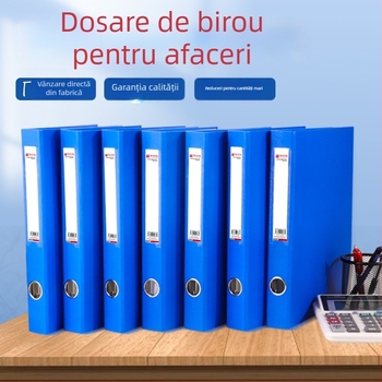 Mapă A4 cu deschidere rapidă, găuri 3 și 4, albastru, depozitare documente, birou