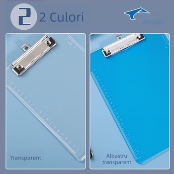 Clipboard din plastic transparent A4 cu suprafață de scriere — birou pentru întâlniri și teste