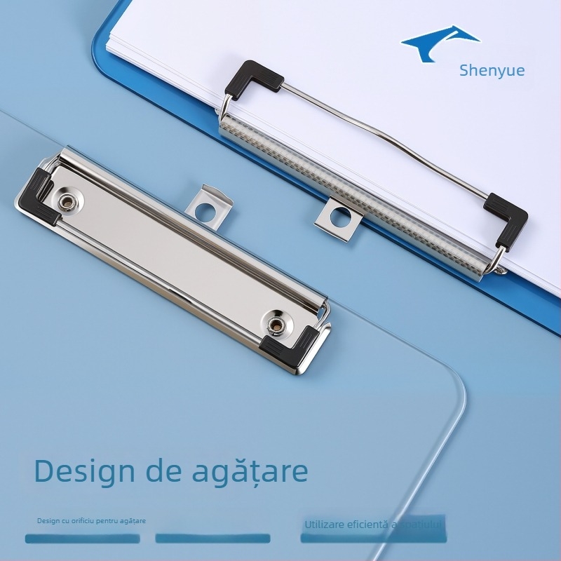 Clipboard din plastic transparent A4 cu suprafață de scriere — birou pentru întâlniri și teste