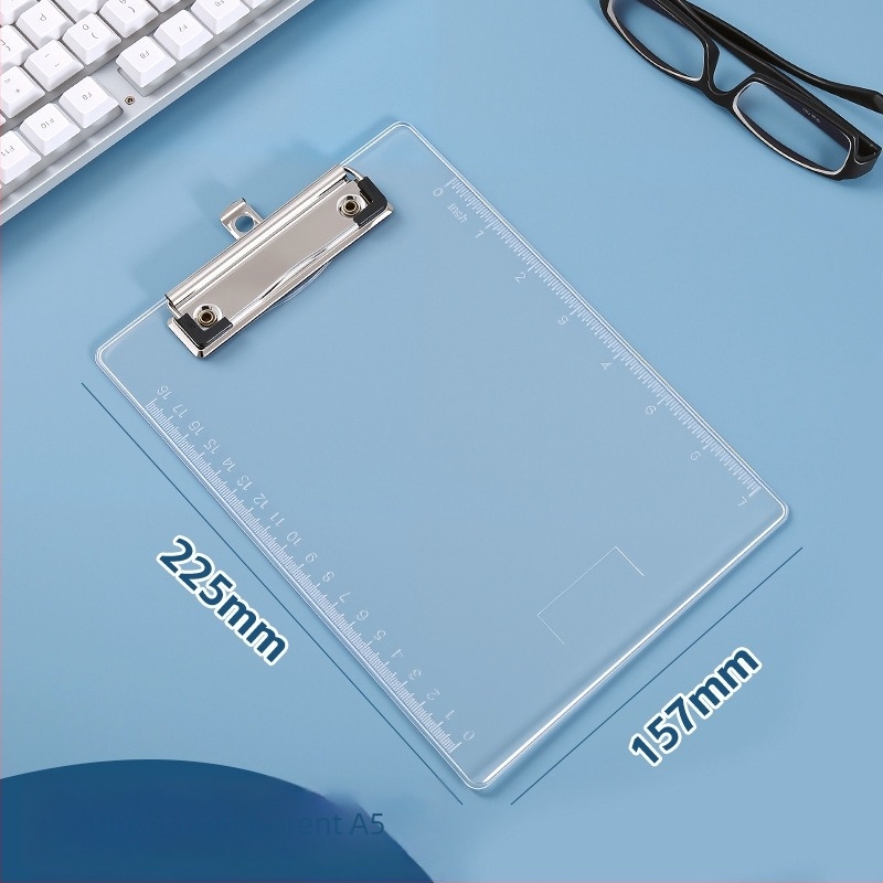Clipboard din plastic transparent A4 cu suprafață de scriere — birou pentru întâlniri și teste