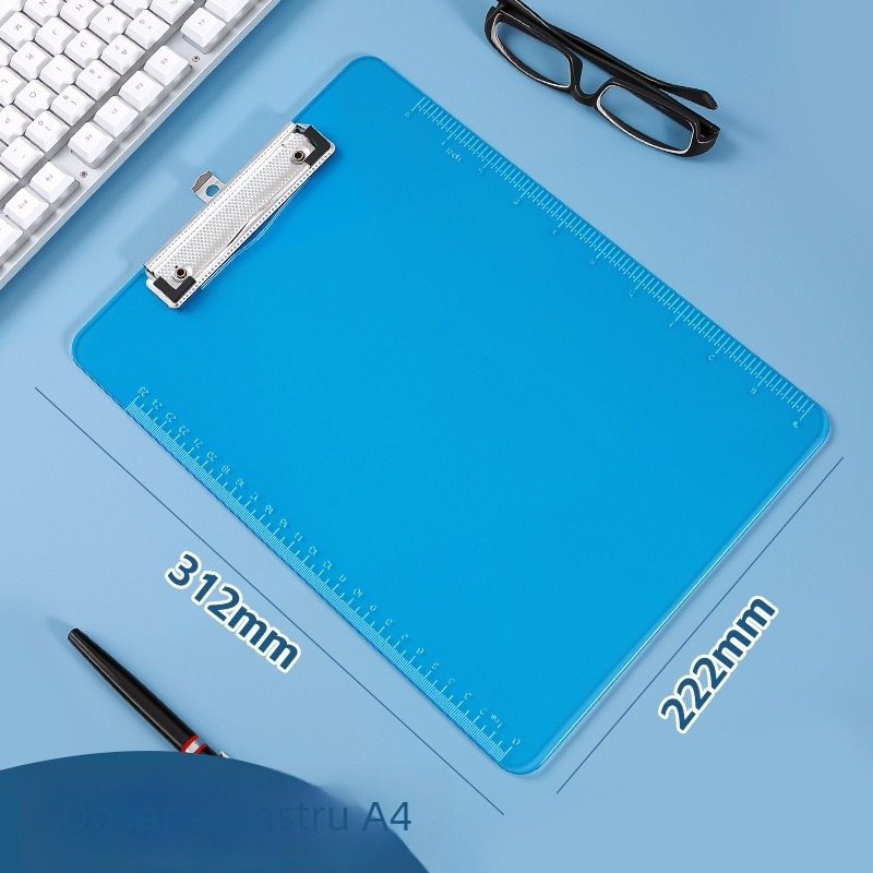 Clipboard din plastic transparent A4 cu suprafață de scriere — birou pentru întâlniri și teste