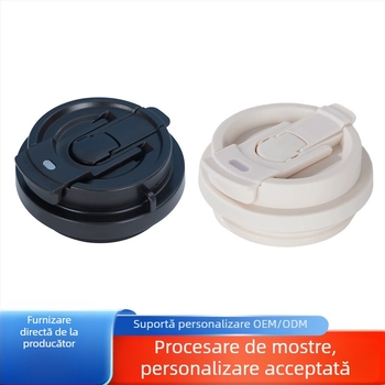 Capac de cană nou, cu design modern, capacitate mare, izolație, etanș și cu duză pentru pai