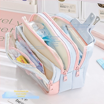 Penar Colorblock o00, transparent, cu capacitate mare, design creativ și multifuncțional, stil japonez
