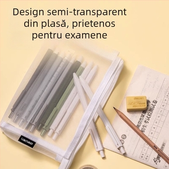 Penar Deli BC347, transparent din plasă, pentru școală și examene