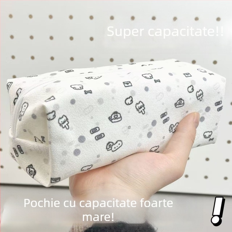 Penar cu pisică în linie – drăguț, minimalist, capacitate mare, organizator multifuncțional pentru fete și elevi