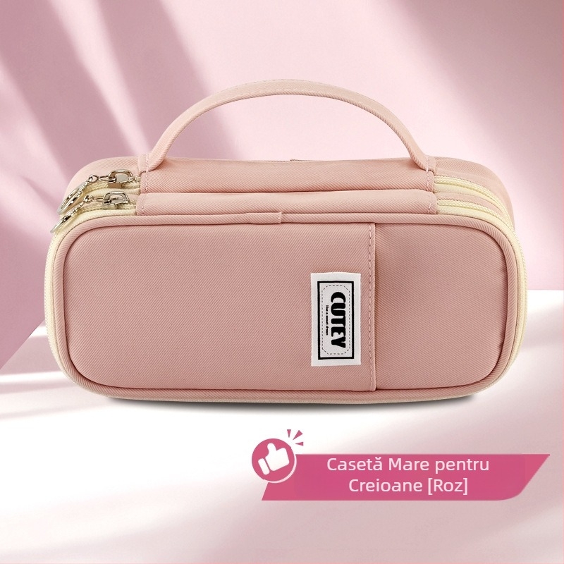Penar cu capacitate mare pentru elevi, unisex, stil minimalist Ins, cutie portabilă pentru rechizite