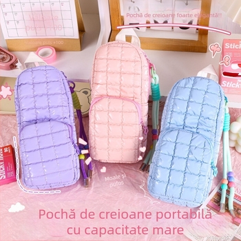 Penar pentru elevi, capacitate mare, cu două compartimente, stil casual, multifuncțional