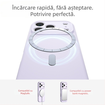 Husă din silicon lichid pentru iPhone 17 Pro Max, protecție completă, decupaje precise și design integrat al butonului