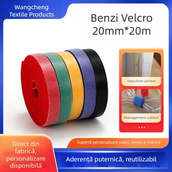Curele Velcro autoadezive de 20 mm, rol complet reversibil, curele cu cârlig și buclă integrate, închizători Velcro din nylon, curele pentru organizarea cablurilor
