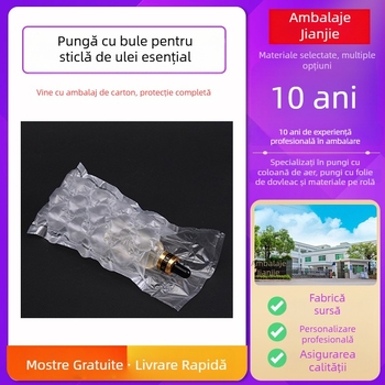 Geantă de bule personalizabilă pentru sticle de ulei esențial din sticlă — protecție împotriva șocurilor și a căderilor, bule mari, aranjament în patru coloane