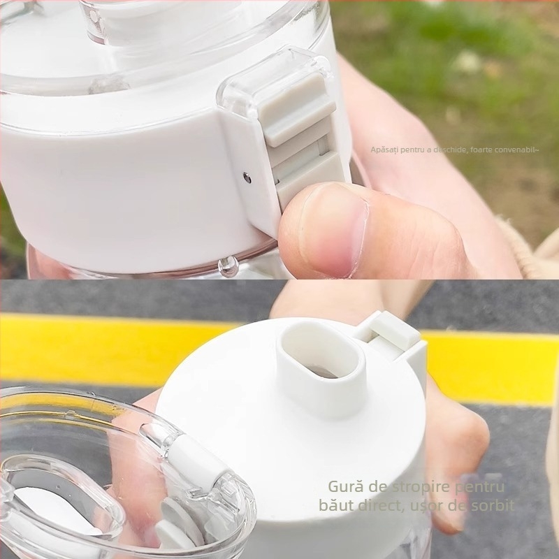 Pahar din plastic cu filtru de ceai, minimalist, rezistent la temperatură, rezistent la căderi, portabil pentru vară