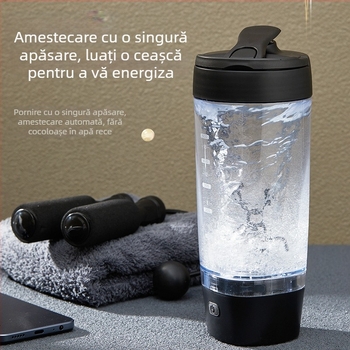 Shaker de proteine cu scară de măsurare, capacitate mare, sigilat, sticlă de fitness, ambalaj în cutie colorată, cadou de afaceri