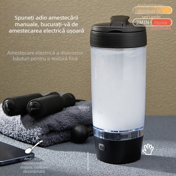 Shaker de proteine cu scară de măsurare, capacitate mare, sigilat, sticlă de fitness, ambalaj în cutie colorată, cadou de afaceri