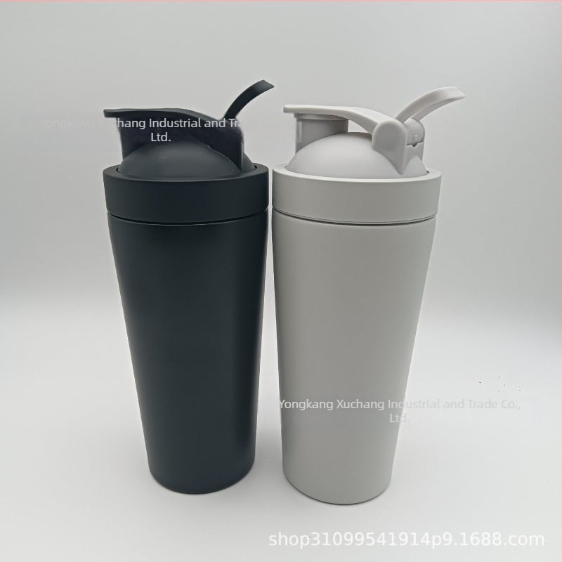 Shaker de proteine pentru fitness în aer liber, din oțel inoxidabil 316, capacitate mare, termos, recipient multifuncțional de amestecare
