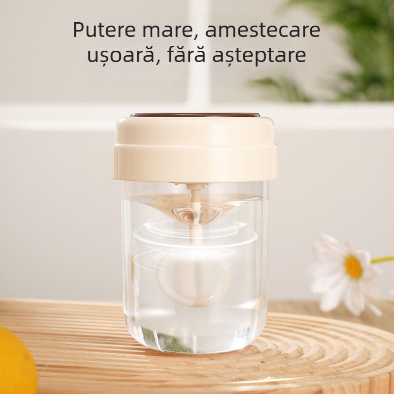 Cană electrică automată de amestecare, cu un singur buton – shaker pentru cafea și pudră de lapte, material alimentar